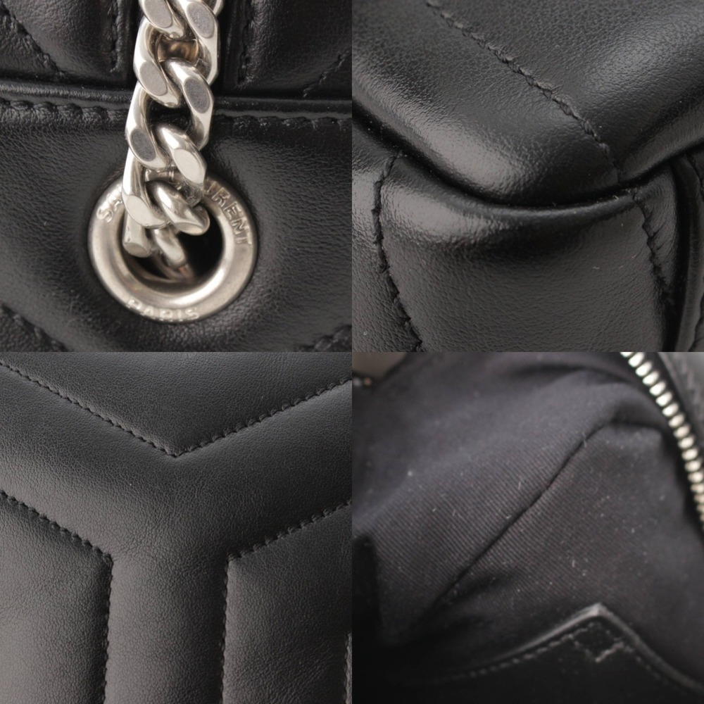Saint Laurent Loulou Leather Bowling Shoulder Bag Black - Picture 8 of 9